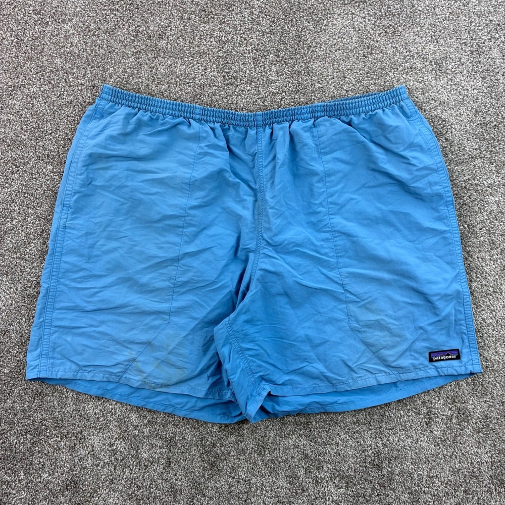 Patagonia Mens Shorts 2XL Blue Baggies 4" Inseam Pockets Lightweight Lined‎